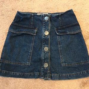 Topshop  denim mini skirt